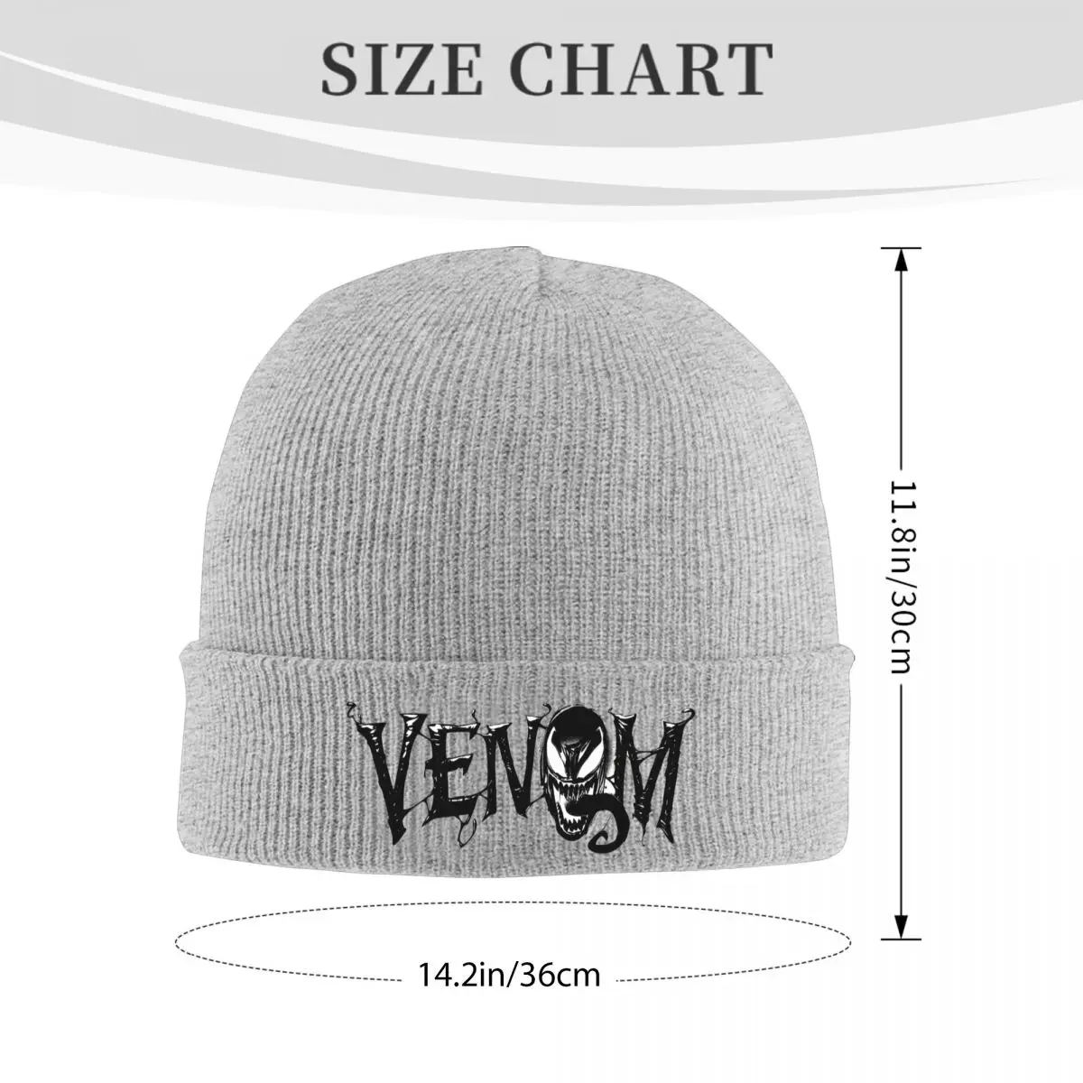 Venom Marvel Superhero Beanie Hats Skullies Beanies Hippie Warm Men Women Caps Autumn Custom Trendy Bonnet Hats Gift Idea