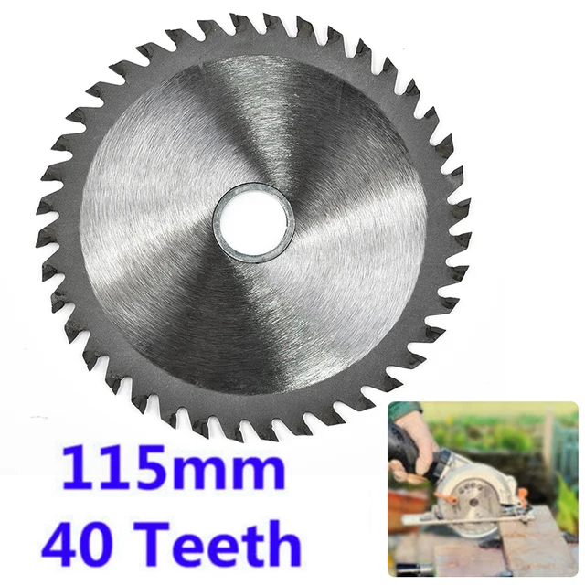 1szt 4/4,5 cala 115mm 40 zębów Aluminiowe brzeszczoty do cięcia drewna 40 zębów do szlifierki kątowej Drewno Plastikowe części do elektronarzędzi