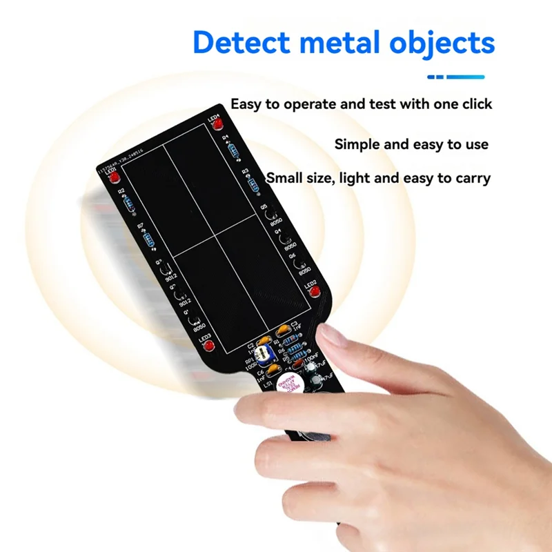 DIY Metal Detector Electronic DIY Kit Simple Metal Locator Loose Parts Set Circuit Board Making Soldering Practice Kit-B12B