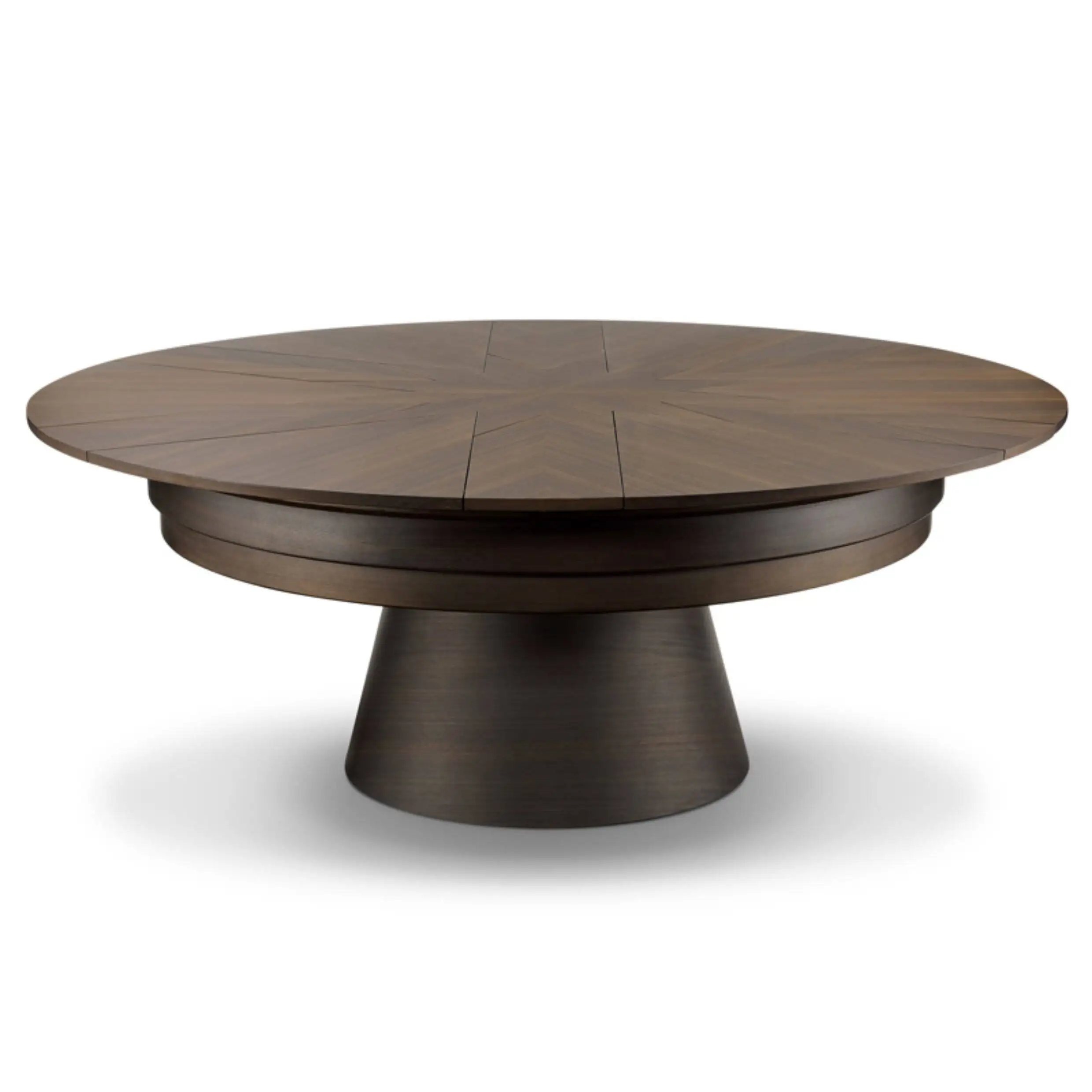 Dining table variable round table rotate round telescopic enlarged folding round table for 10 people 12 people