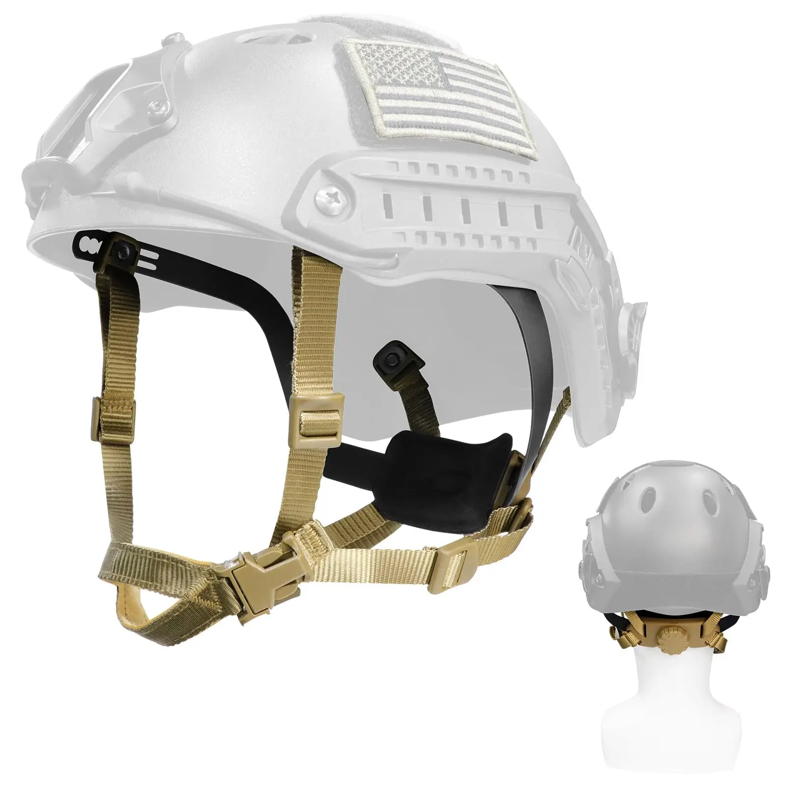 Wendy Helmet Suspension System Tactical Helmet Adjustable Lanyard Fast MICH Mickey Tactical bullet-proof helmet Accessories