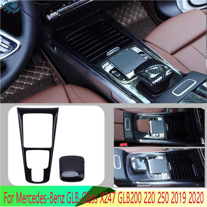 

Для Mercedes-Benz GLB-Class X247 GLB200 220 250 2019 2020, панель переключения передач, крышка центральной консоли, накладка, рамка, наклейка для стайлинга автомобиля