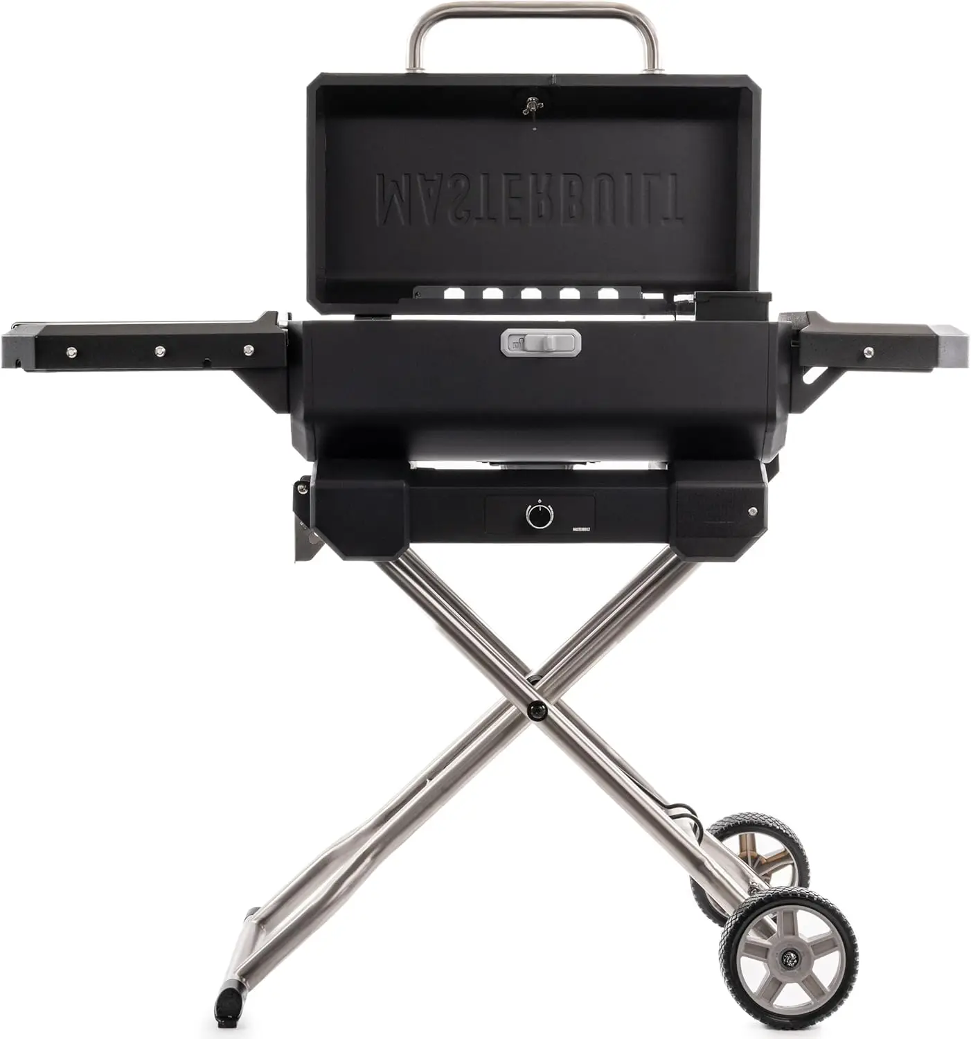 Electric Portable Charcoal Grill and Smoker with SteadyTemp Analog Temperature Control, Collapsible Cart