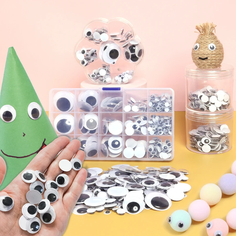 100/400 Stück kreative DIY-Augen, mehrfarbig, handgefertigte Produkte, DIY-Dekorationszubehör, Nähzubehör, XJM