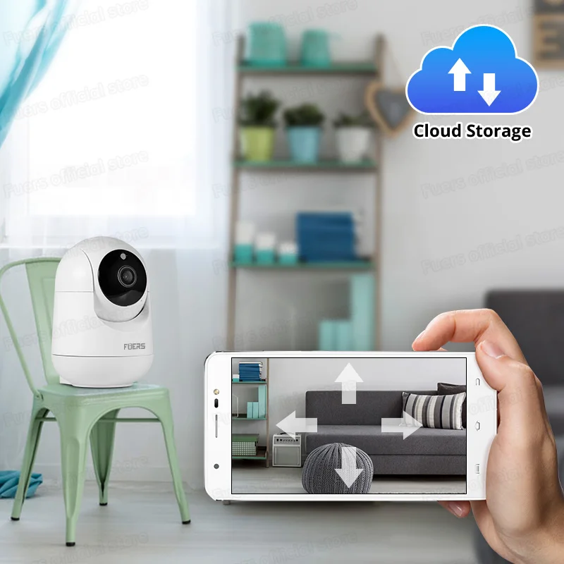 Fuers 3MP Câmera IP Tuya Smart Home Indoor WiFi Vigilância Sem Fio Audio Cam CCTV Rastreamento Automático Segurança Baby Monitor