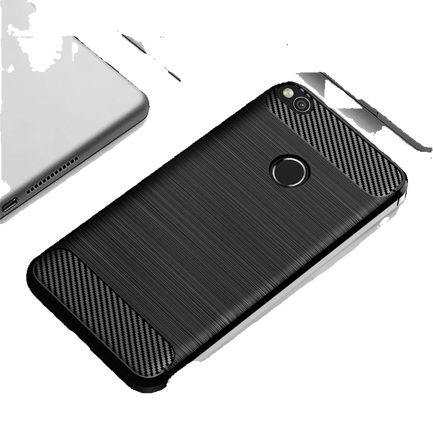 Ultra Thin For Huawei P8 GR3 Shockproof Carbon Fiber Phone Cover For P9 Lite 2017 Frosted Silicone Case