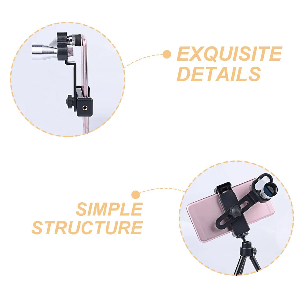 

10X20 Monocular Telescope Phone Adapter Bracket for Smartphone Mount Tripod-Compatible Angle Bracket Accessory