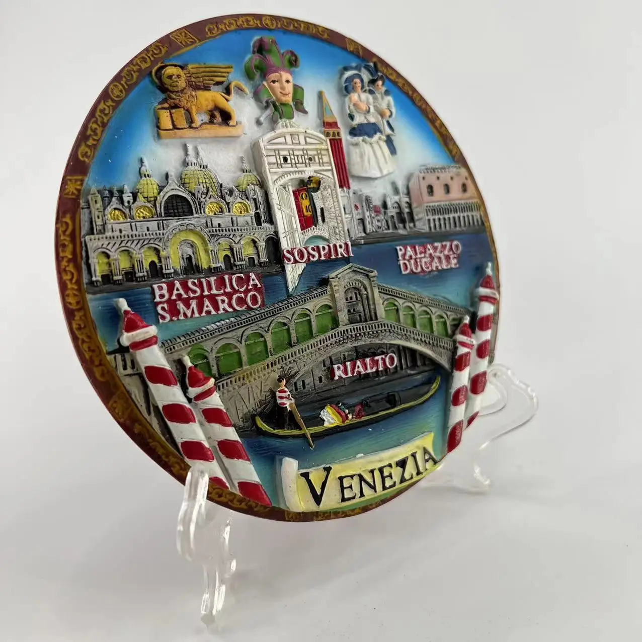 Venice Ltaly Desk Accessories Hand Painted Resin Crafts Travel Souvenirs Gift Collection Home Decoration