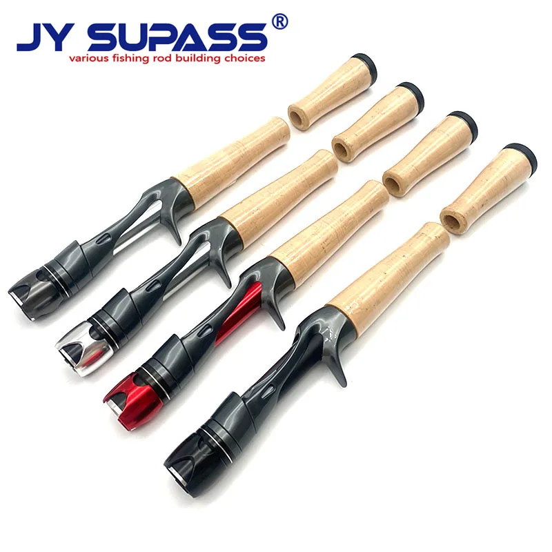 

JY SUPASS VFC custom rod fishing reel seat with locking nut ,aluminum alloy crown winding reel seats with cork fishing rod grips