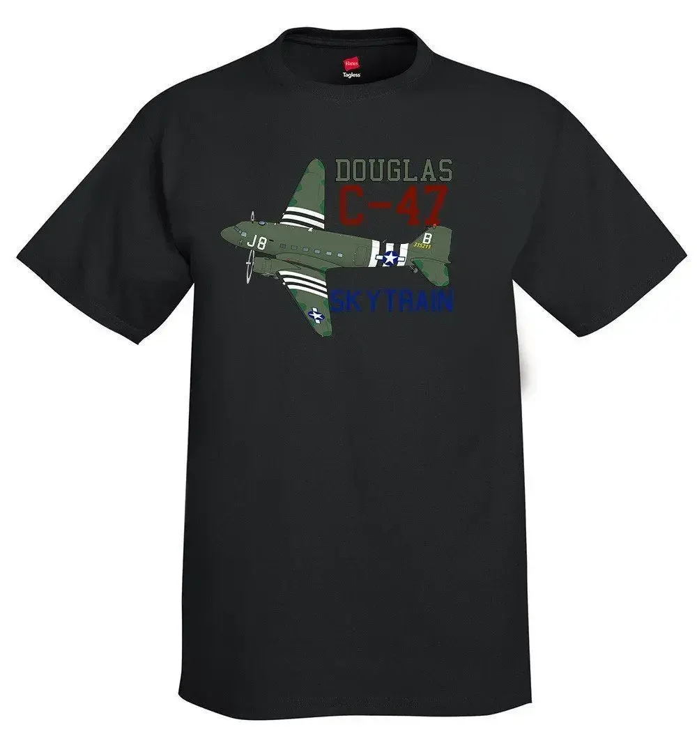 Hip Hop Novelty T Shirts Men'S Brand Clothing Douglas C-47 Skytrain Airplane T-Shirt - Personalized with Your  Tee Shirt