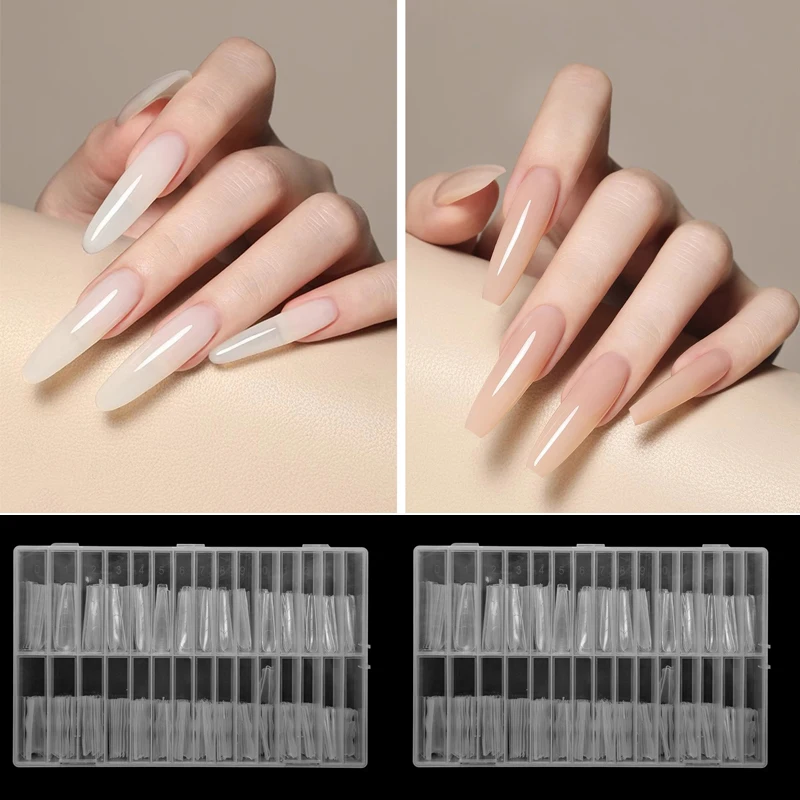 แบบฟอร์มต่อเล็บ New NAIL Sandwich แบบคู่ รูปทรงวงรี สำหรับต่อเล็บแบบยาว 180/240 ชิ้น รูปทรงโลงศพ/อัลมอนด์ สำหรับต่อเล็บด้านบน/ด้านล่าง เพื่อการต่อเล็บอย่างรวดเร็ว