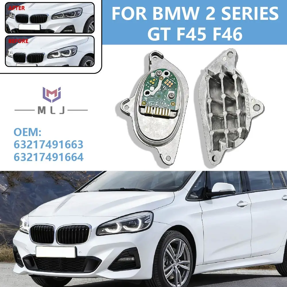 

OE 63217491663 63217491664 LED Angel Eye Module turn signal Control Computer FOR BMW 2 Series GT F45 F46 2017-2019 Car headlight