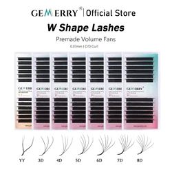 Gemerry YY Shaped Eyelash 3D 4D 5D 6D 8D W Shape Lashes Premade Fans Eyelash Extension Brazilian Volume Bloom Salons Makeup