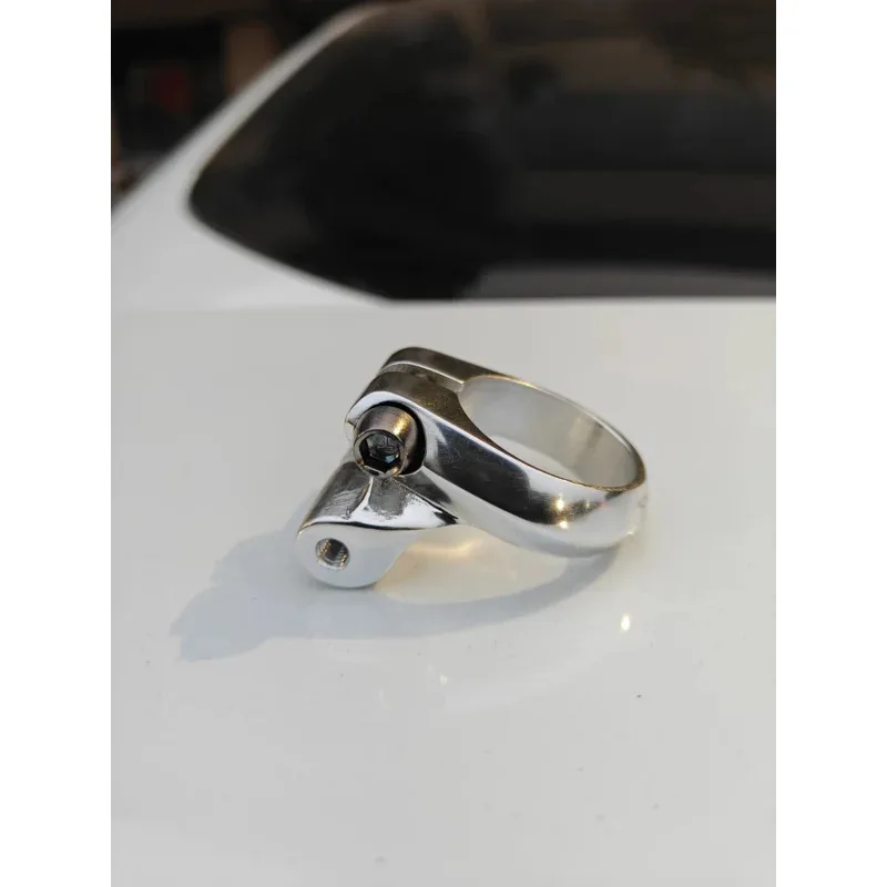 31,8mm Fahrrad-Sattelstützenklemme mit Gepäckträger-Loch, Aluminium-Sattelstützenkragen für MTB und Rennrad, Sattelstützen-Verschlusszubehör