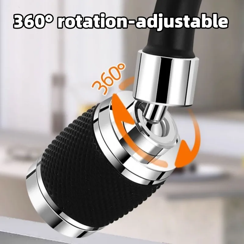 Uniwersalny kran 360-stopniowy obrotowy filtr kranowy 3-trybowa końcówka Bubbler wody Kran Anti-Splash Economizer Artykuły kuchenne — zdjęcie 4