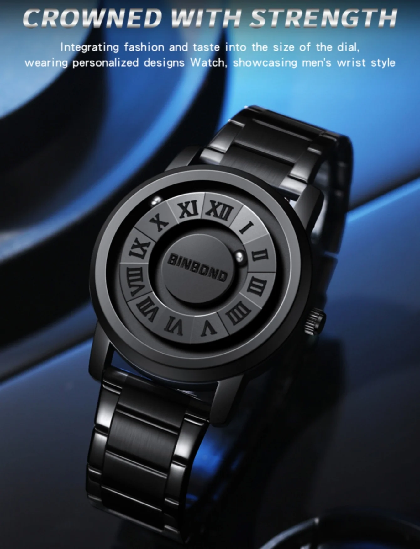 Montre d'affaires de luxe montre pour hommes 30M étanche noir conception personnalisée bracelet en acier inoxydable montre à Quartz pour hommes cadeau de mode