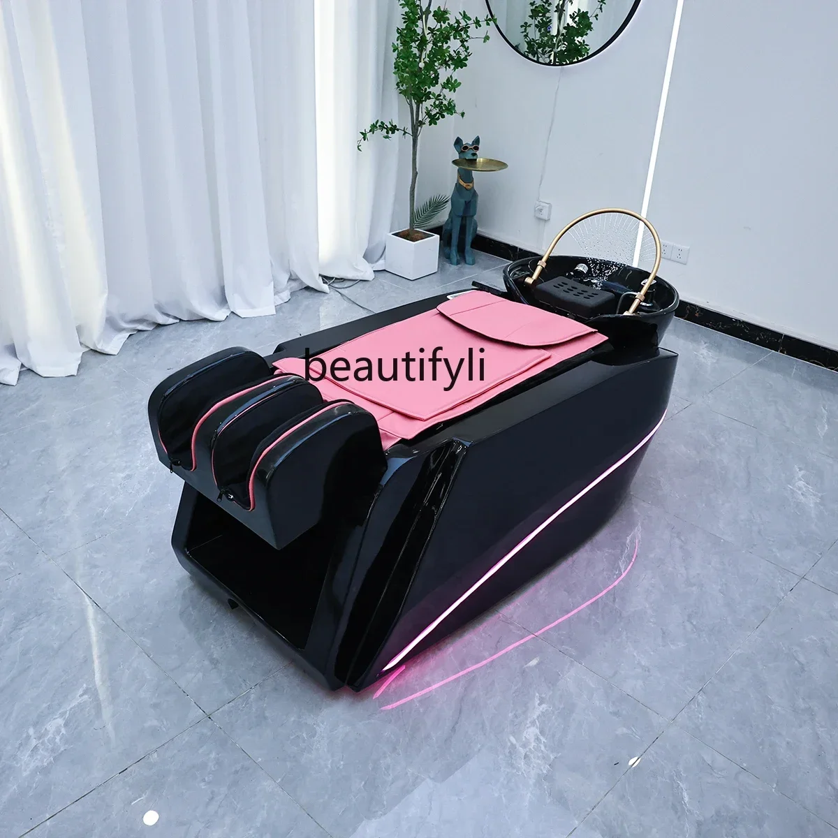 Automatic intelligent massage shampoo bed Electric shampoo bed Barber shop Multifunctional head treatment bed5556
