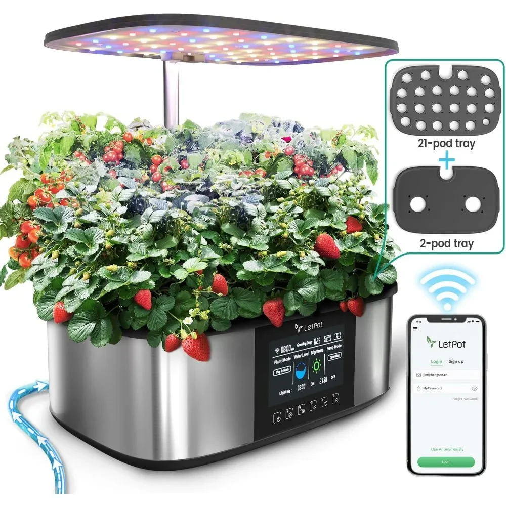 Hydroponic Planting System Kit, APP and WiFi Automatic Control,equipped with Growth Lights,self Managed Cultivation and Watering