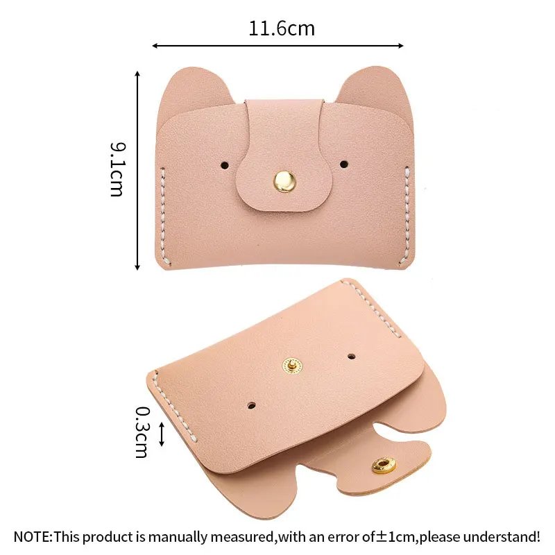 YOMDID Creative Puppy portamonete Cute Card Pack materiali fatti a mano Handcraft Mini Bag portafoglio forniture in pelle fai da te semilavorato