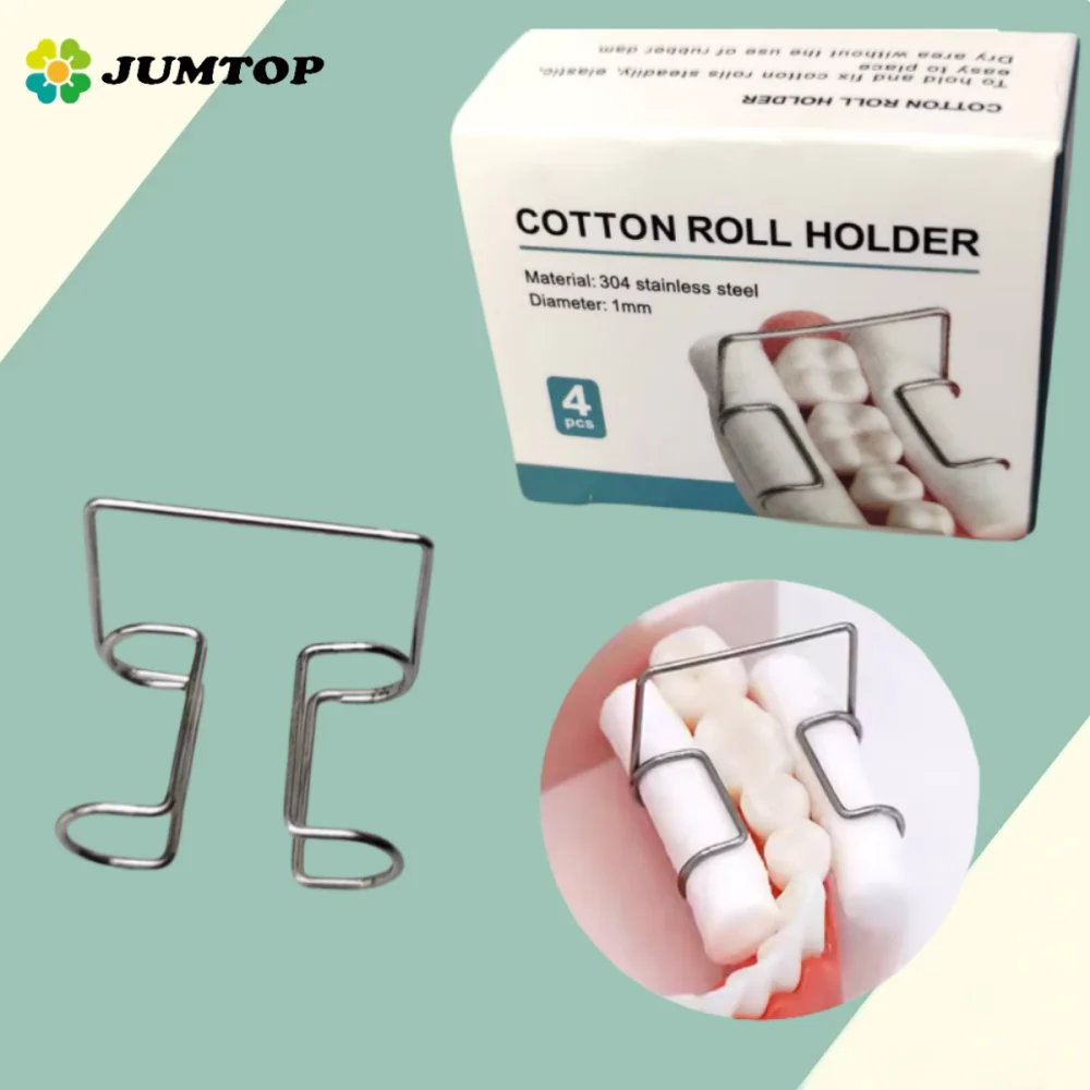 

JUMTOP 4 шт./упак. Зажимы для ватных тампонов, ортодонтические, из нержавеющей стали, инструмент для клиник и ортодонтических лабораторий, держатели для ваты