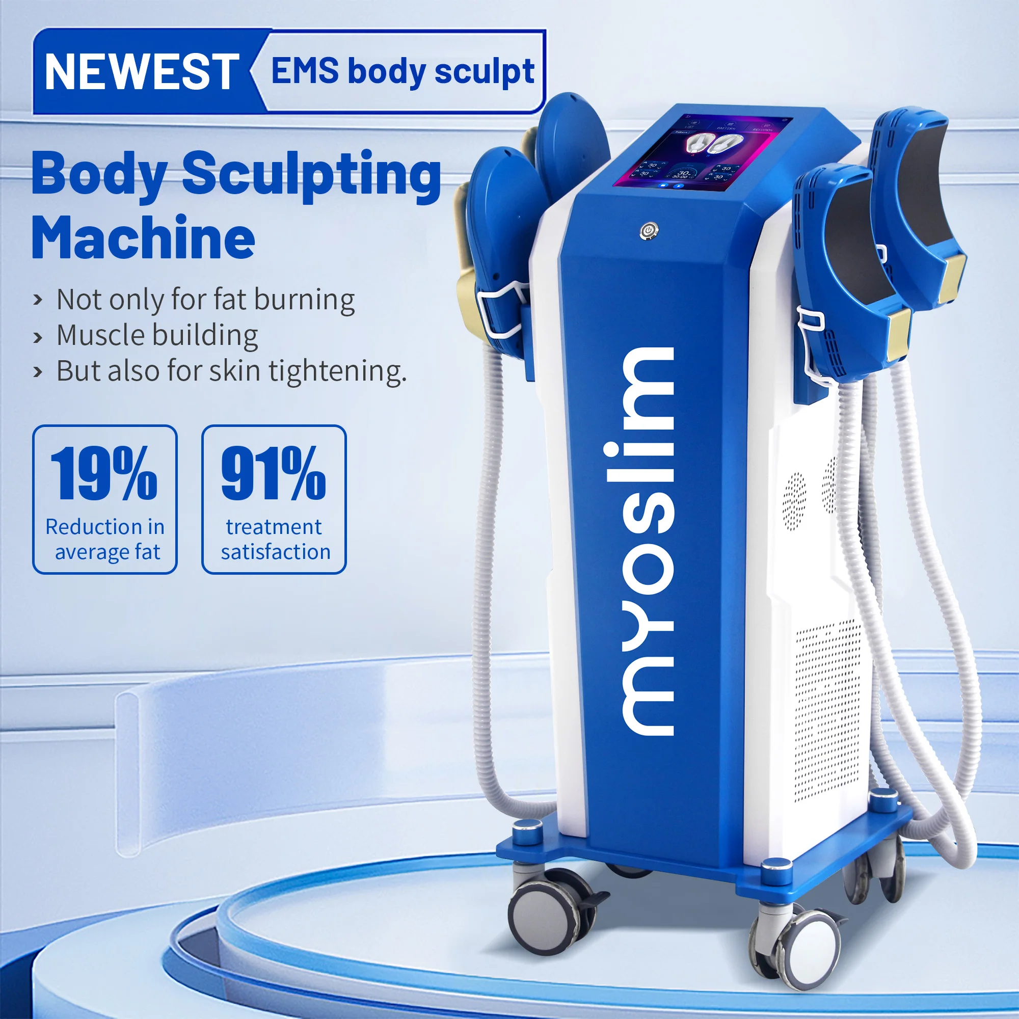 

15T Neo Rf Muscle Stimulator Body Sculpting Machine EMS Nova Body Shaping Hip Lift Fat Removal Equipment Salon Machine
