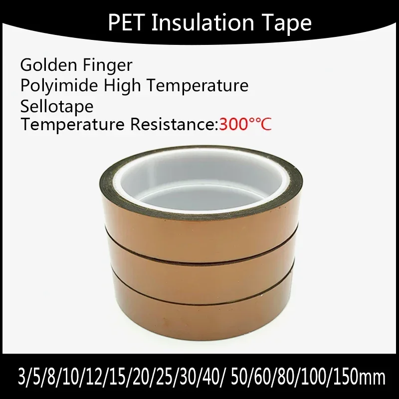 Gold Finger High Temperature Resistant Tape Polyimide Tape Multi Size Pet Anti Static Lithium Battery Insulation Adhesive Tape