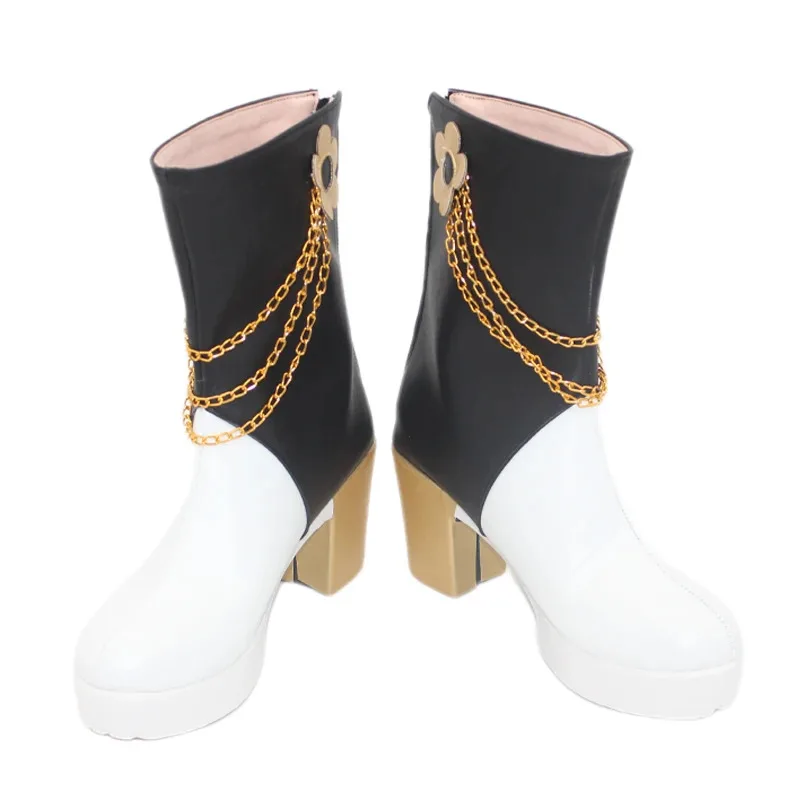 

LQMovie KPOP Охотники на демонов Mira Аниме Обувь для косплея Сапоги KPOP Huntrix Черно-белые ботинки для женщин и мужчин Хэллоуин Карнавальная вечеринка