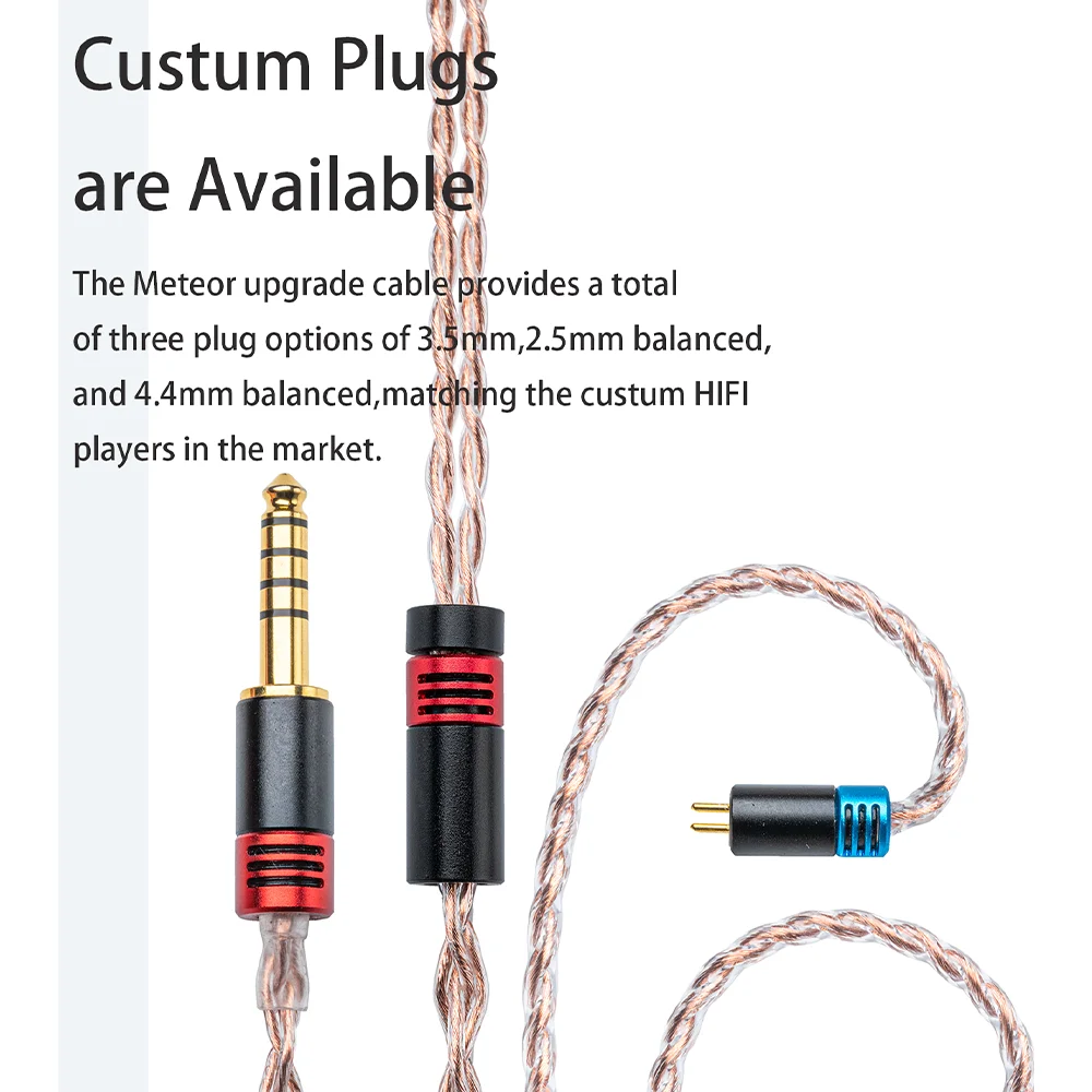 YONGSE Meteor 6N OOC Copper Upgrade Cable 3.5/2.5/4.4 Balanced Plug Options MMCX/2Pin/Qdc Connection Cost Effective