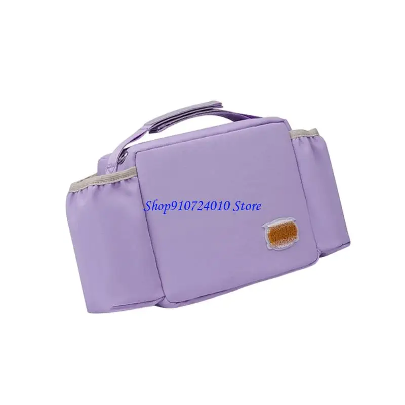 حقيبة تخزين للحفاضات من القماش المقاوم للماء 77HD مع حزام لعربات الأطفال محمول #5