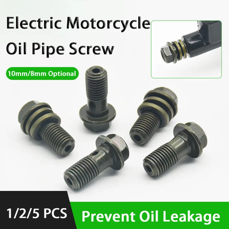 

Motorcycle M10 Disc Brake Oil Pump Oil Pipe Screw Electric Bike M8 Brake Caliper Upper And Lower Pump Hollow Oil Pipe Bolt