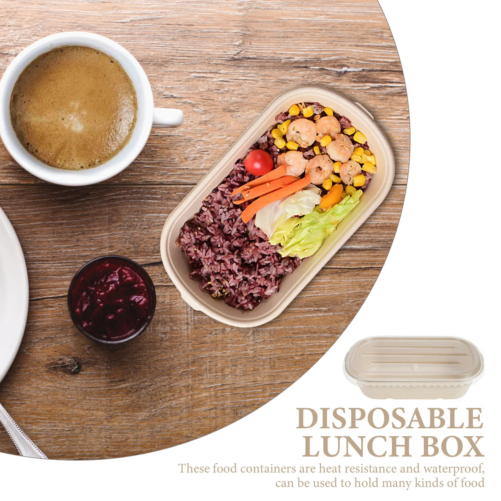 

50 шт. одноразовые пищевые контейнеры, разлагаемые микроволновые печи, безопасные коробки большой емкости для выноса, упаковка для салата, контейнеры для езды