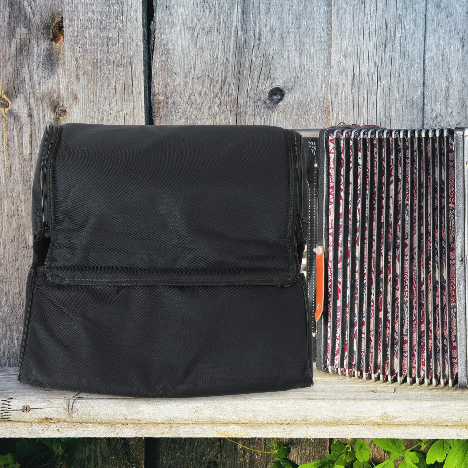 

Accordion Bag Organiser Cloth Black Foldable Storage Oxford Pouch Container Tote Travel