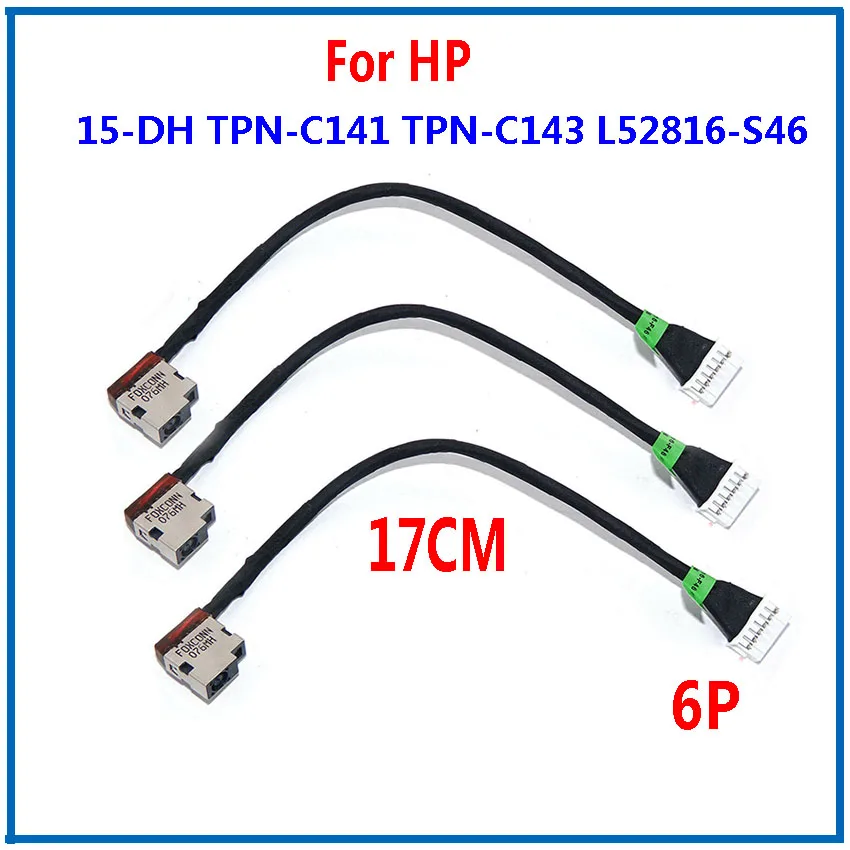 1PCS New Laptop DC Power Cable For HP 15-DH TPN-C141 TPN-C143 L52816-S46 DC Power Jack Cable Socket Connector