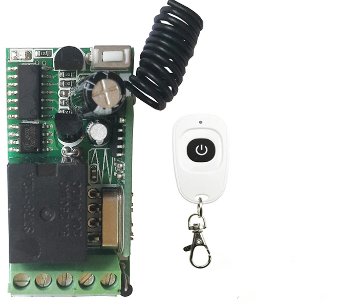 433 MHz Mini Wireless RF Remote Control Light Switch 10A Relay Output Radio DC 12V 1 CH Channel 1CH Receiver Module Transmitter