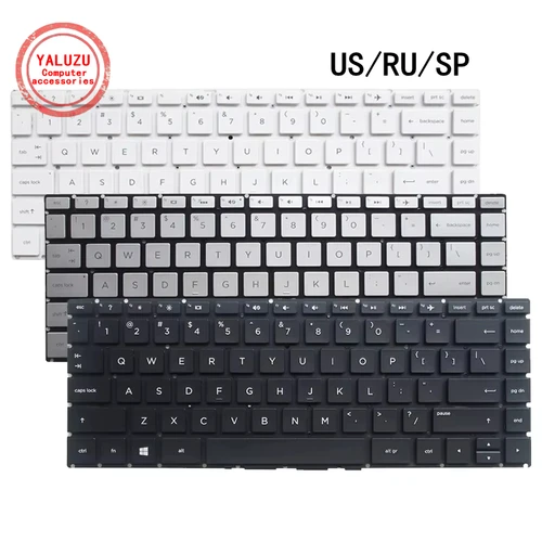 Teclado para ordenador portátil US/RU/SP para HP 14G-BR 14G-BU 240 246 245 G6 340 348 G7 TPN-C131 Q186 Q187 Q188 Q189 I130 I135 W125 W190