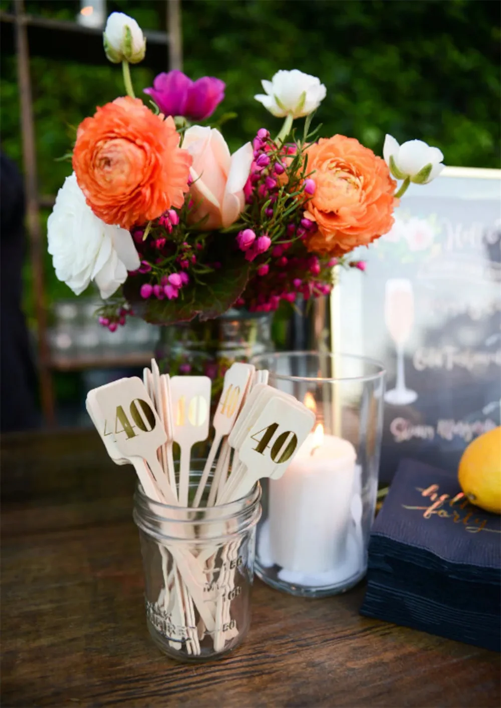 

40, 30, 21, 50, 60 лет, мешалки для напитков из золотой фольги «День рождения»