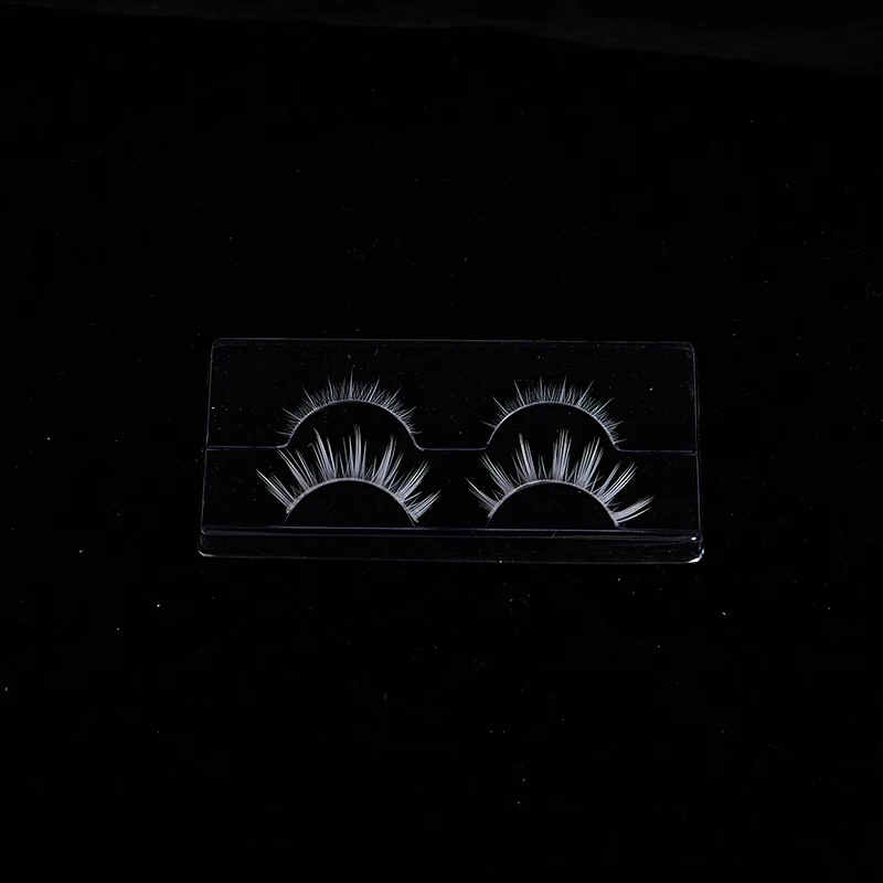 2 Pairs White Upper And Lower False Eyelashes Soft Wispy Extension Tools for Eyelash Extensions Application