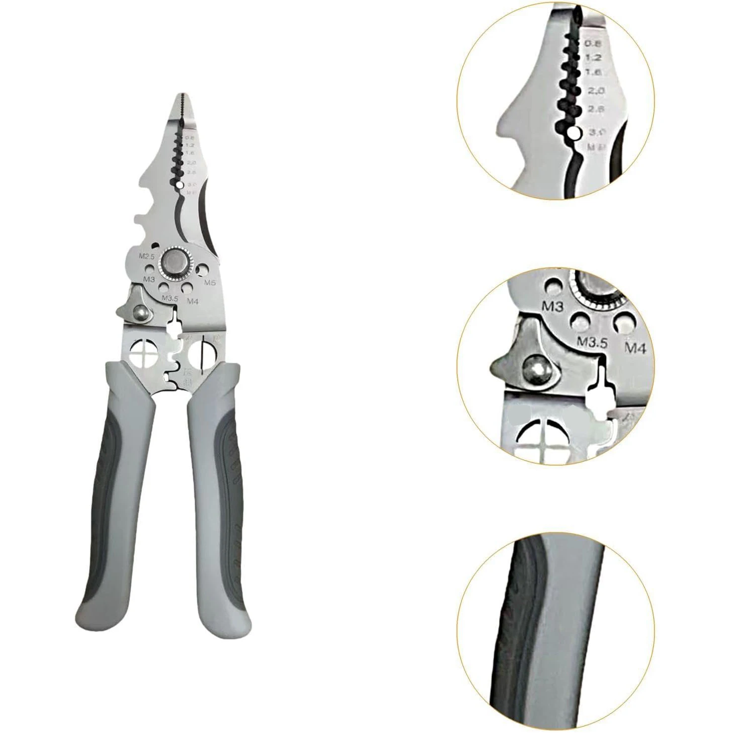 Crimping Cable Cutter Adjustable Automatic Wire Stripper Multifunctional Wire Stripping Crimping Pliers Terminal Hand Tool