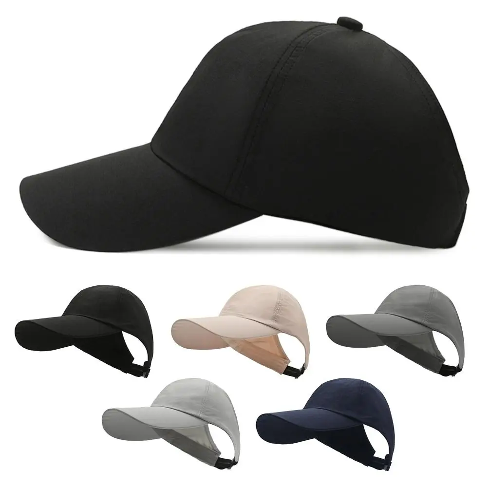 Quick-Drying Ponytail Hat Sun Protection With Ponytail Hole Cotton Baseball Caps Sunshade Baseball Hat Girls