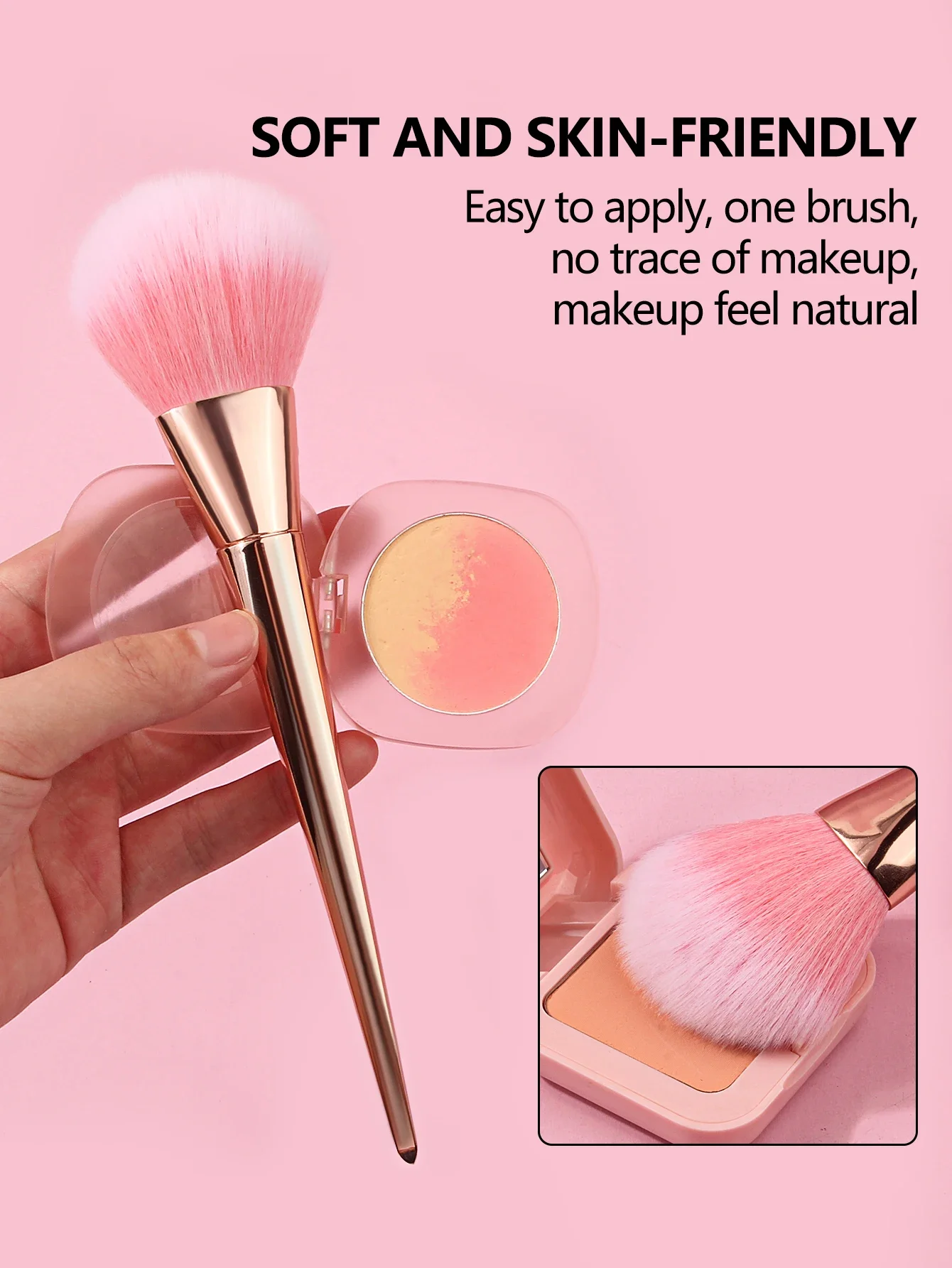 シングル超大型ふわふわパウダーブラシソフトパウダーブラッシャーブラシセットメイクブラシメイクアップアーティストのための多機能ブラシ