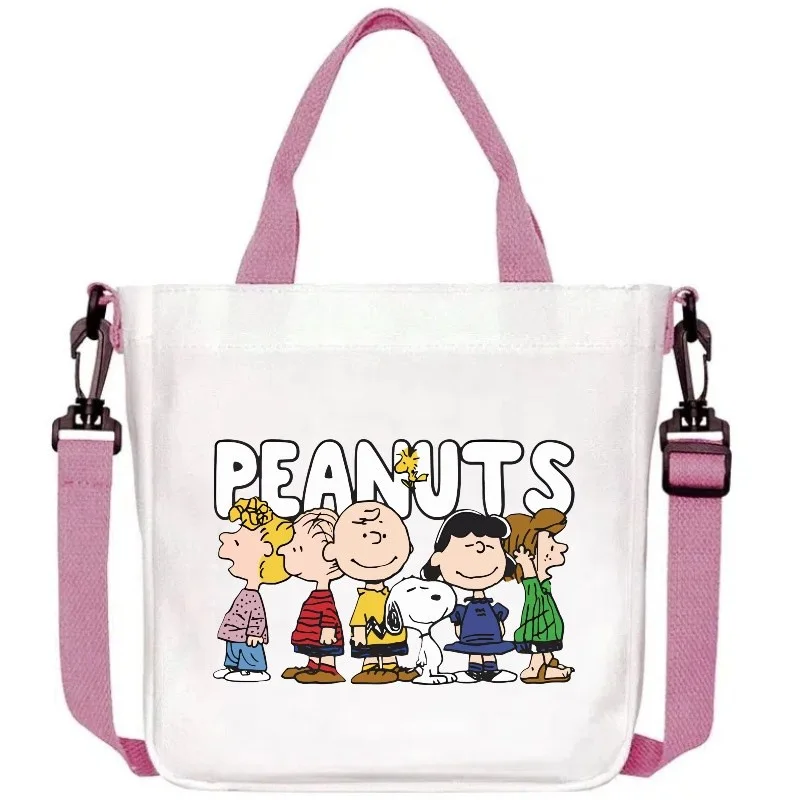 

Snoopy Unisex Handbag Cartoon Leisure Harajuku Casual Commuter Shoulder Bag Cute Streetwear Outdoor Women Daily Canvas Bag Gift