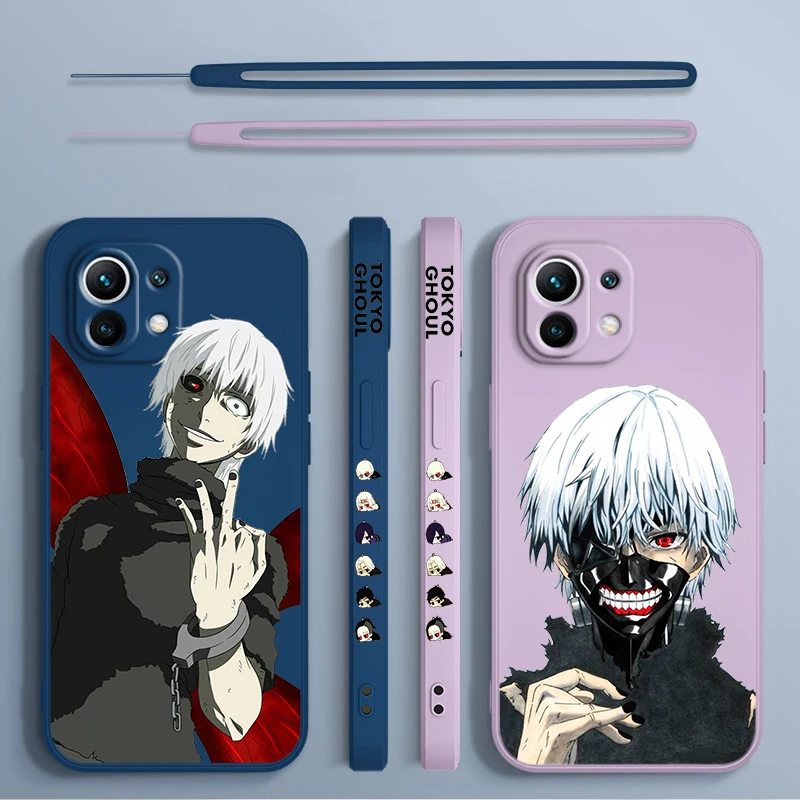 Tokyo Ghoul Kaneki Ken Phone Case For Xiaomi 14 13 12 11 10 T Pro Ultra Lite 5G Liquid Left Rope 5G Soft Cover