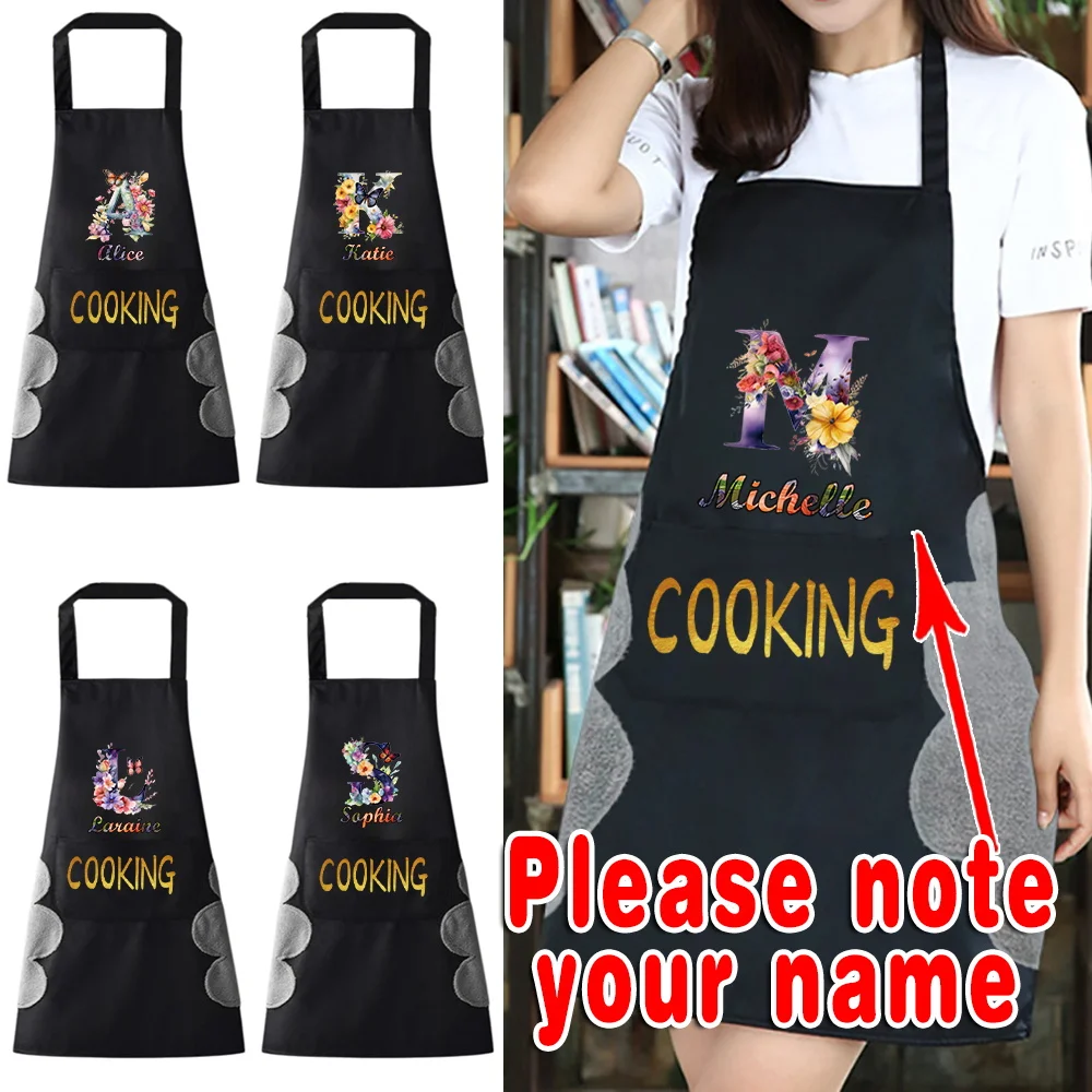 

Personalized Customized Unisex Waterproof and Oil-proof Kitchen Apron Fashion Printing Cooking Home Cleaning Tools.