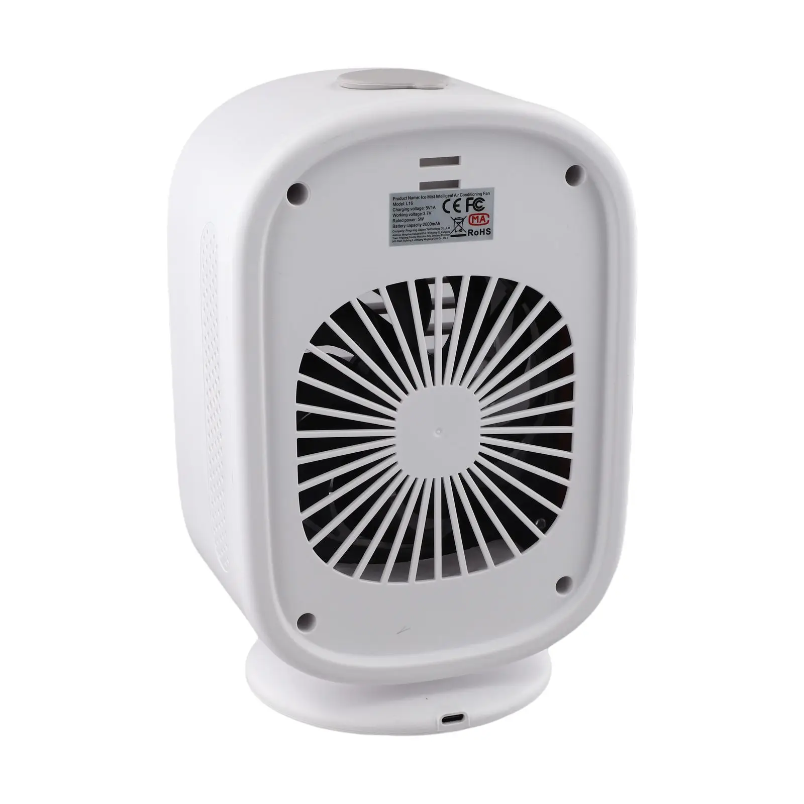 Fast Cooling Portable Air Conditioner with Humidifier and Fan Functions 2000mAh Battery for Home and Outdoor Activities