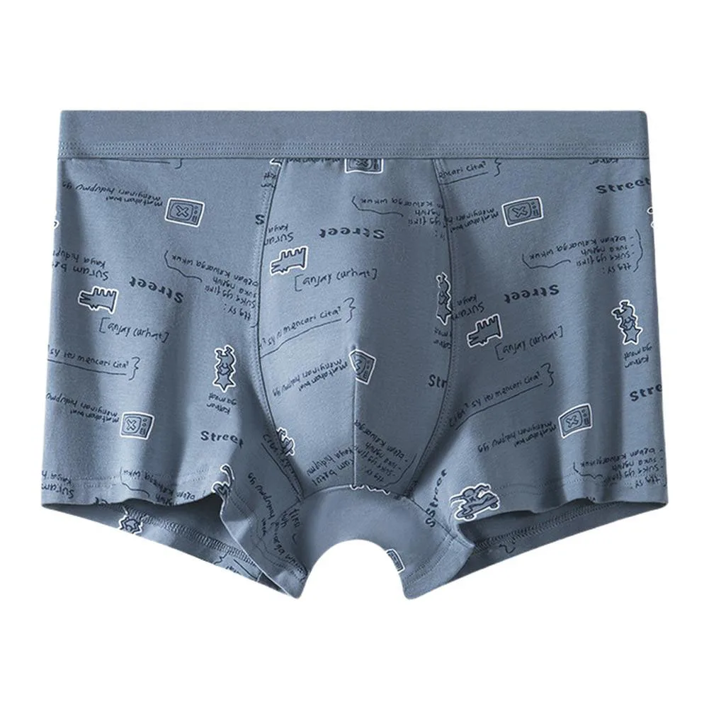 

Men's Cotton Breathable Boxer Briefs with Pouch Design Soft Stretch Underwear Trunks for Daily Comfort and Support