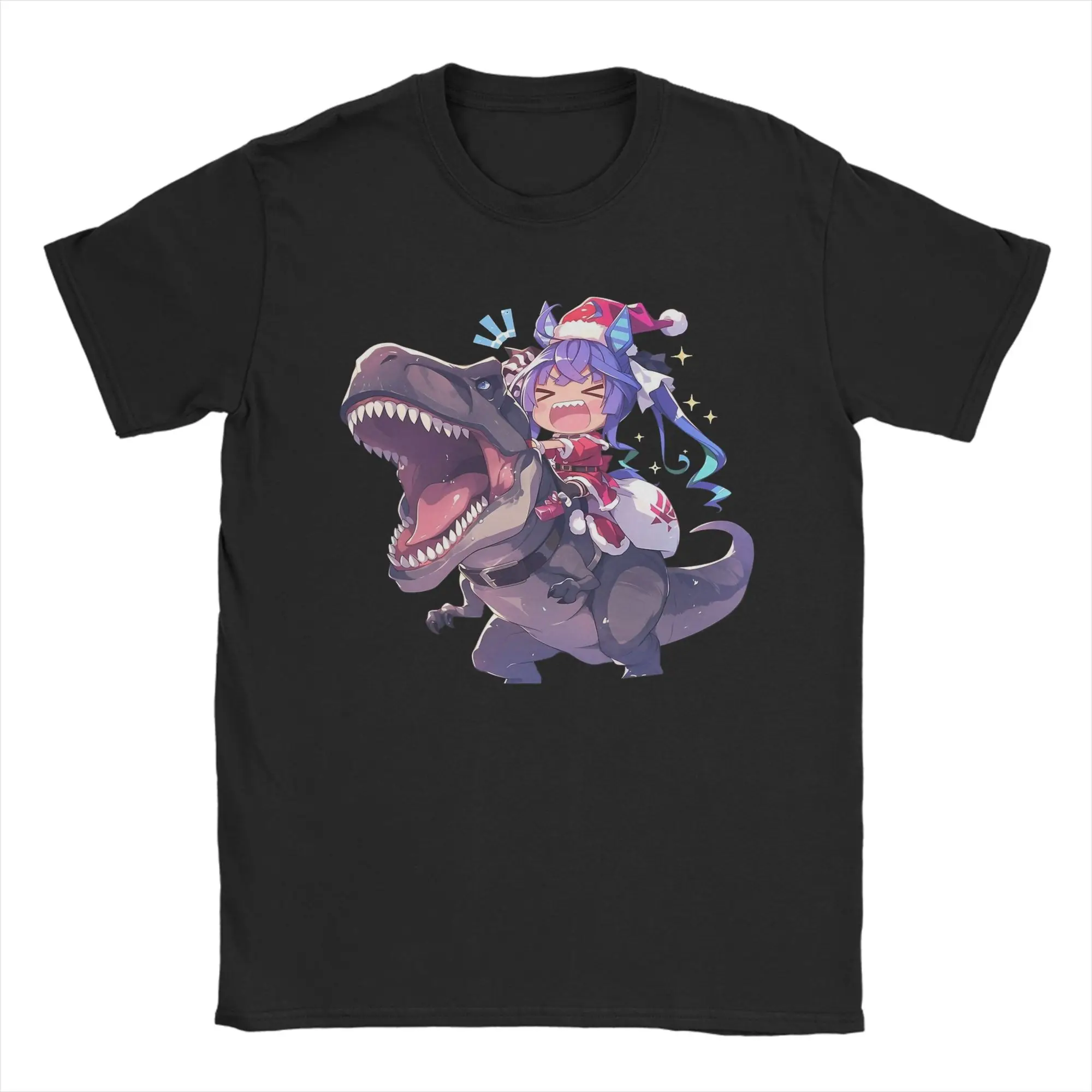 

Men's Twin Turbo Christmas T Shirts Uma Musume Pretty Derby Anime Cotton Clothing Short Sleeve Crew Neck Tees Printing T-Shirts