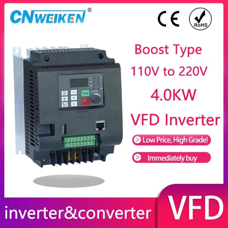 Imagem -03 - Conversor de Freqüência de Unidade ac 1phase 110v a 220v Entrada 220v para 3phase Saída 220v Vfd Drive Inverter