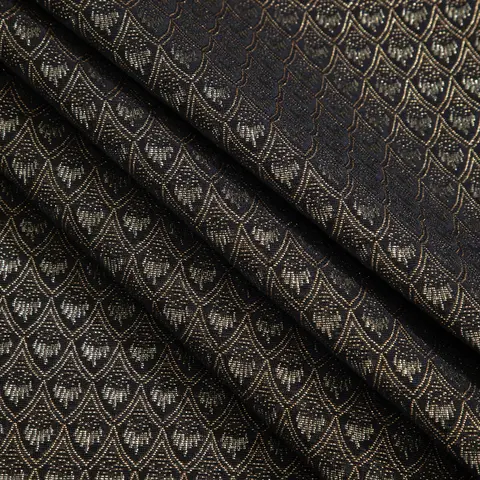 Golden Fish Scale Hanfu Costume Fabric Handmade Sewing DIY Chinese Style Brocade Textured Ginkgo Pattern Designer Craft Material