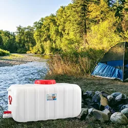 15L Portable Water Container Water Storage Barrel with Faucet Large Capacity Water Container for Outdoor Camping Hiking Picnic
