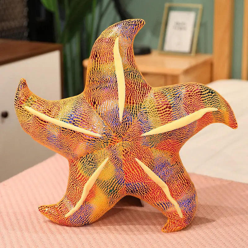 Children's Plush Pillow Simulation Sea Life Sea Star Aquarium Sea Star Doll Home Pillow Boy's Birthday Holiday Gift P9